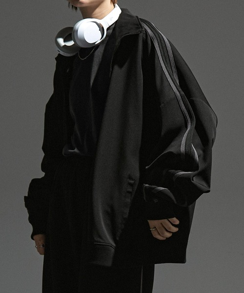 【セール】【セットアップ対応】'huge sizing' ダブルフェイスサイドラインオーバーサイズトラックジャケット（ジャージ）｜Alfred Alex（アルフレッドアレックス）