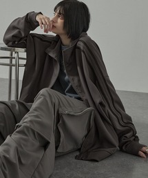 Alfred Alex（アルフレッドアレックス）の「【Alfred Alex】【セットアップ対応】'huge sizing' ダブルフェイスサイドラインオーバーサイズトラックジャケット（ジャージ）」