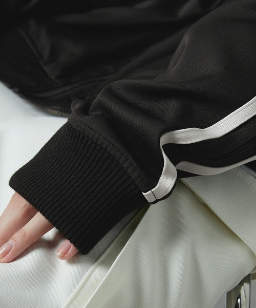 【セール】【セットアップ対応】'huge sizing' ダブルフェイスサイドラインオーバーサイズトラックジャケット（ジャージ）｜Alfred Alex（アルフレッドアレックス）