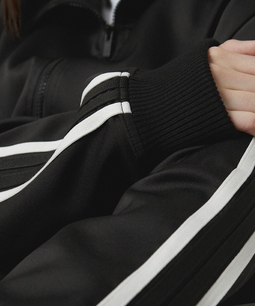 【セール】【セットアップ対応】'huge sizing' ダブルフェイスサイドラインオーバーサイズトラックジャケット（ジャージ）｜Alfred Alex（アルフレッドアレックス）