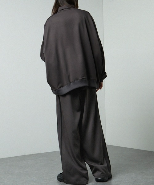 【セール】【セットアップ対応】'huge sizing' ダブルフェイスサイドラインオーバーサイズトラックジャケット（ジャージ）｜Alfred Alex（アルフレッドアレックス）