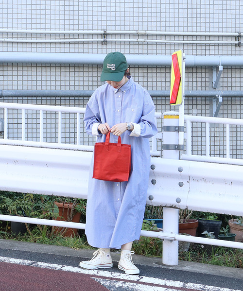 PAR ICI(パーリッシィ)の「【WEB別注】チェック/ストライプ ボタンダウンシャツワンピース(シャツワンピース・レディース・ブルー/レッド/ベージュ・FREE)」の8枚目の写真