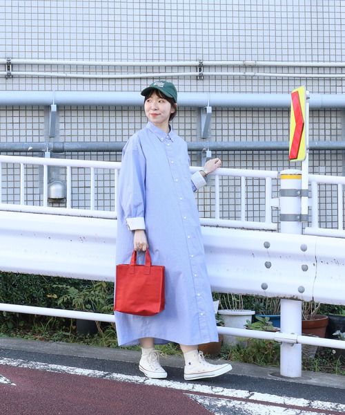 PAR ICI(パーリッシィ)の「【WEB別注】チェック/ストライプ ボタンダウンシャツワンピース(シャツワンピース・レディース・ブルー/レッド/ベージュ・FREE)」の15枚目の写真