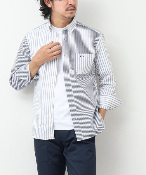 NOLLEY’S（ノーリーズ）の「クジラワンポイント ボタンダウンシャツ（シャツ/ブラウス・メンズ・ホワイト/ホワイト系その他/サックスブルー/ブラック系その他/グレー系その他・S/M/L/XL/XXL）」の15枚目の写真