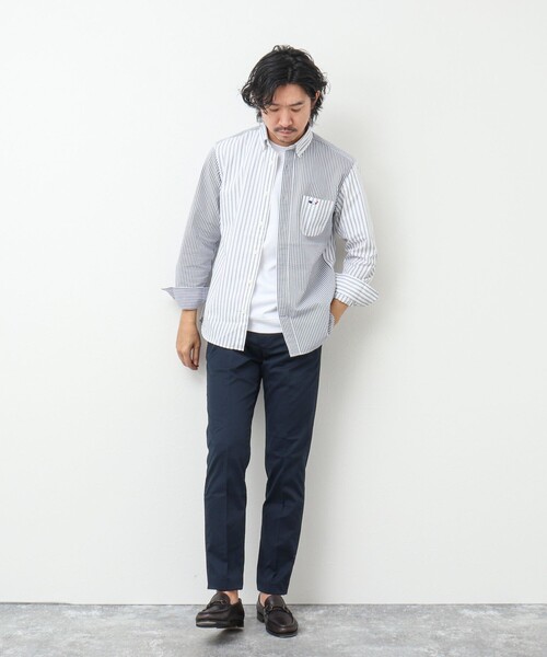 NOLLEY’S（ノーリーズ）の「クジラワンポイント ボタンダウンシャツ（シャツ/ブラウス・メンズ・ホワイト/ホワイト系その他/サックスブルー/ブラック系その他/グレー系その他・S/M/L/XL/XXL）」の12枚目の写真