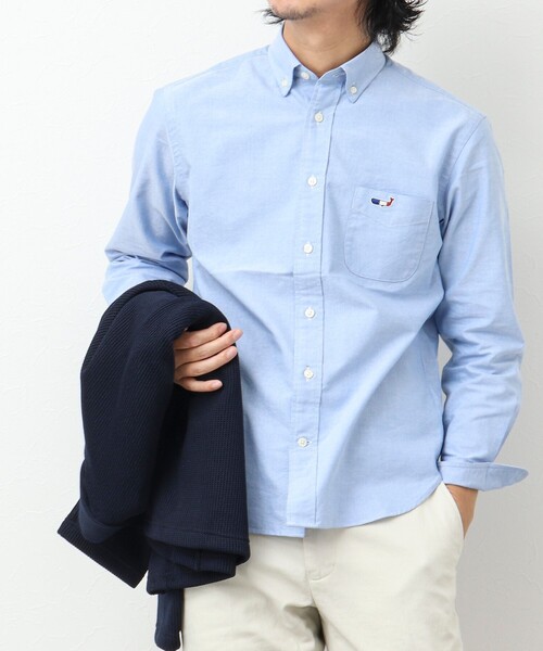 NOLLEY’S（ノーリーズ）の「クジラワンポイント ボタンダウンシャツ（シャツ/ブラウス・メンズ・ホワイト/ホワイト系その他/サックスブルー/ブラック系その他/グレー系その他・S/M/L/XL/XXL）」の21枚目の写真