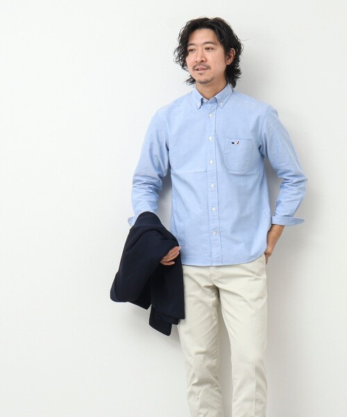 NOLLEY’S（ノーリーズ）の「クジラワンポイント ボタンダウンシャツ（シャツ/ブラウス・メンズ・ホワイト/ホワイト系その他/サックスブルー/ブラック系その他/グレー系その他・S/M/L/XL/XXL）」の18枚目の写真