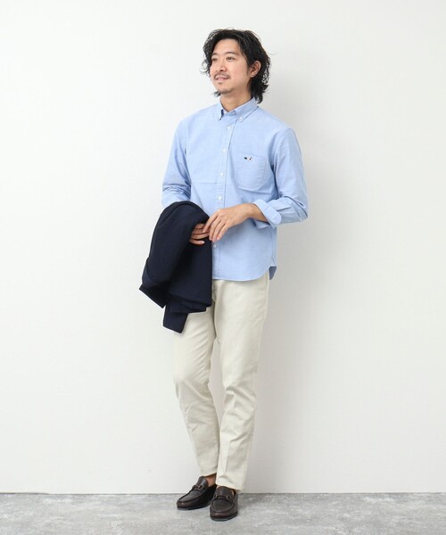 NOLLEY’S（ノーリーズ）の「クジラワンポイント ボタンダウンシャツ（シャツ/ブラウス・メンズ・ホワイト/ホワイト系その他/サックスブルー/ブラック系その他/グレー系その他・S/M/L/XL/XXL）」の22枚目の写真