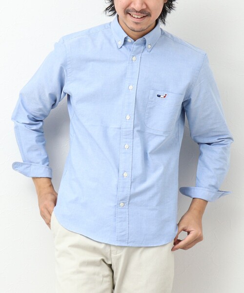 NOLLEY’S（ノーリーズ）の「クジラワンポイント ボタンダウンシャツ（シャツ/ブラウス・メンズ・ホワイト/ホワイト系その他/サックスブルー/ブラック系その他/グレー系その他・S/M/L/XL/XXL）」の20枚目の写真