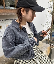 AS KNOW AS plus | ◎BACKベルトデニムショートジャケット　セットアップ可能(デニムジャケット)