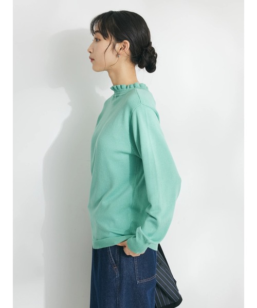 CRAFT STANDARD BOUTIQUE（クラフトスタンダードブティック）の「エリシャーリングニットプルオーバー（ニット/セーター・レディース・ブルー/グリーン/ホワイト/ネイビー・FREE）」の7枚目の写真