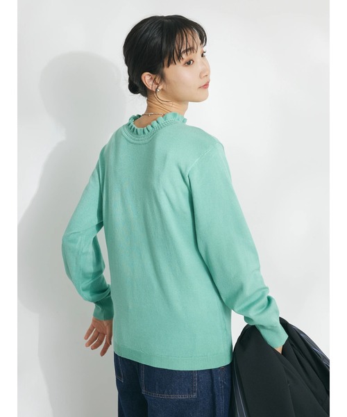 CRAFT STANDARD BOUTIQUE（クラフトスタンダードブティック）の「エリシャーリングニットプルオーバー（ニット/セーター・レディース・ブルー/グリーン/ホワイト/ネイビー・FREE）」の8枚目の写真