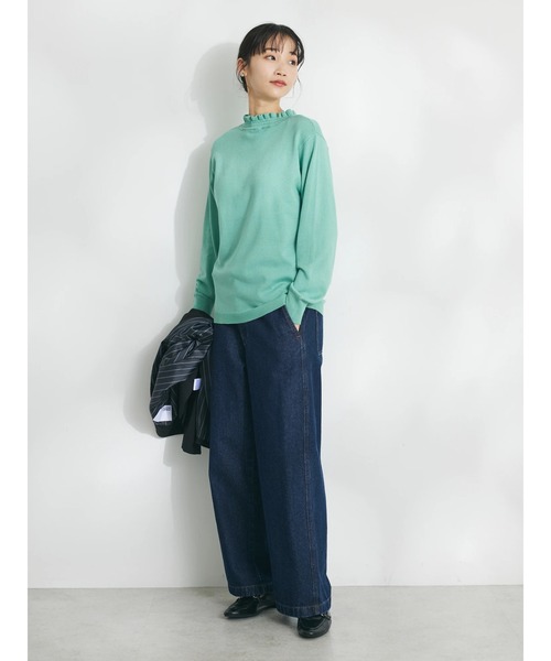 CRAFT STANDARD BOUTIQUE（クラフトスタンダードブティック）の「エリシャーリングニットプルオーバー（ニット/セーター・レディース・ブルー/グリーン/ホワイト/ネイビー・FREE）」の11枚目の写真