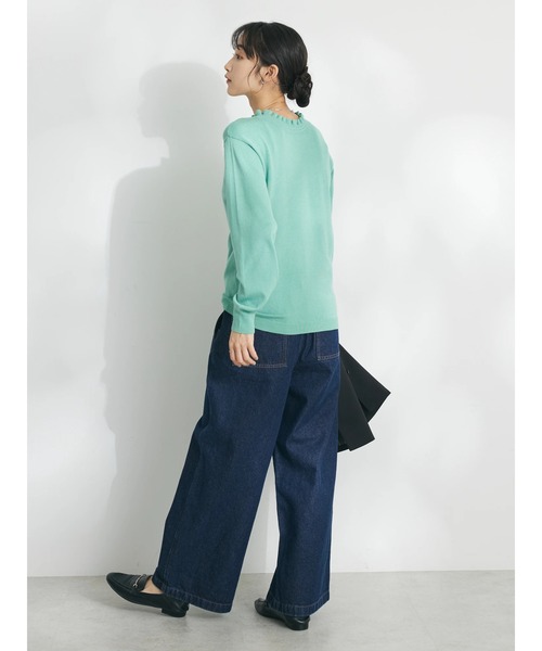 CRAFT STANDARD BOUTIQUE（クラフトスタンダードブティック）の「エリシャーリングニットプルオーバー（ニット/セーター・レディース・ブルー/グリーン/ホワイト/ネイビー・FREE）」の12枚目の写真