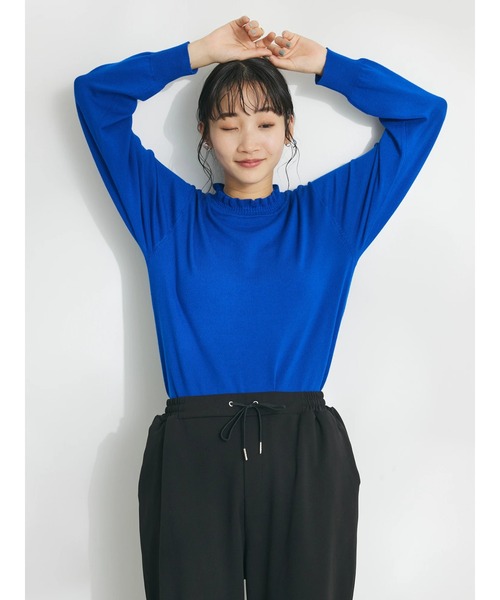 CRAFT STANDARD BOUTIQUE（クラフトスタンダードブティック）の「エリシャーリングニットプルオーバー（ニット/セーター・レディース・ブルー/グリーン/ホワイト/ネイビー・FREE）」の20枚目の写真