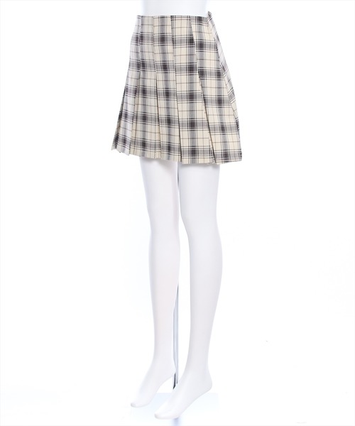 clear(クリア)の「チェック柄ボックスプリーツスカート≪2024SS新作≫(スカート・レディース・グレー/アイボリー・S/M)」の14枚目の写真