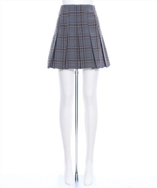 clear(クリア)の「チェック柄ボックスプリーツスカート≪2024SS新作≫(スカート・レディース・グレー/アイボリー・S/M)」の12枚目の写真