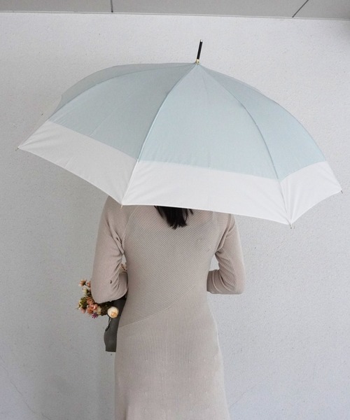 Port（ポート）の「【 Port / ポート 】 くすみ バイカラー 雨傘 / ジャンプ式 長傘 （ 60cm ）（長傘・レディース・バイオレット/ミント/チャコールグレー/グレイッシュベージュ/ピンクベージュ/サックスブルー・FREE）」の3枚目の写真