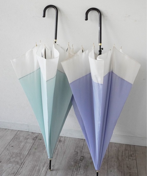 Port（ポート）の「【 Port / ポート 】 くすみ バイカラー 雨傘 / ジャンプ式 長傘 （ 60cm ）（長傘・レディース・バイオレット/ミント/チャコールグレー/グレイッシュベージュ/ピンクベージュ/サックスブルー・FREE）」の15枚目の写真