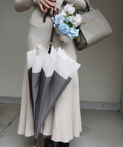 Port（ポート）の「【 Port / ポート 】 くすみ バイカラー 雨傘 / ジャンプ式 長傘 （ 60cm ）（長傘・レディース・バイオレット/ミント/チャコールグレー/グレイッシュベージュ/ピンクベージュ/サックスブルー・FREE）」の17枚目の写真