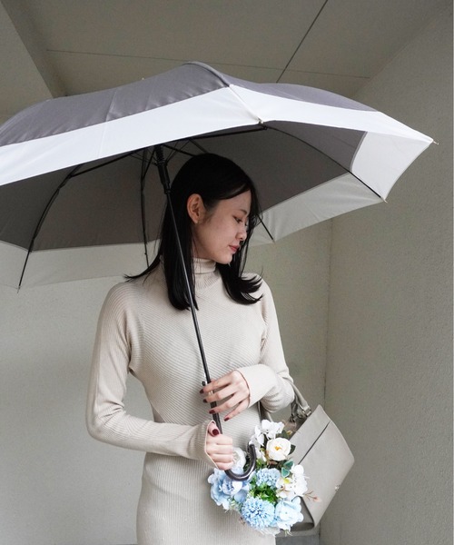 Port（ポート）の「【 Port / ポート 】 くすみ バイカラー 雨傘 / ジャンプ式 長傘 （ 60cm ）（長傘・レディース・バイオレット/ミント/チャコールグレー/グレイッシュベージュ/ピンクベージュ/サックスブルー・FREE）」の21枚目の写真