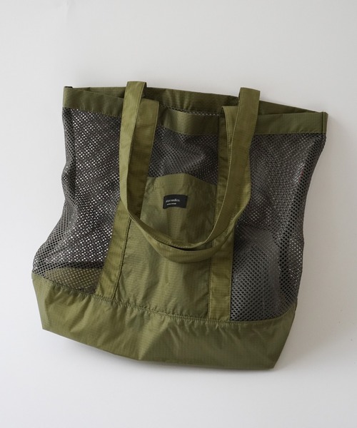 United Athle（ユナイテッドアスレ）の「【 UNITED ATHLE / ユナイテッドアスレ 】 antique andico ライトナイロン リップストップ メッシュ トートバッグ（トートバッグ・レディース・ベージュ/ブラック/カーキ・FREE）」の12枚目の写真