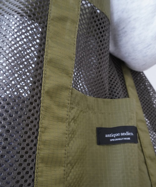 United Athle（ユナイテッドアスレ）の「【 UNITED ATHLE / ユナイテッドアスレ 】 antique andico ライトナイロン リップストップ メッシュ トートバッグ（トートバッグ・レディース・ベージュ/ブラック/カーキ・FREE）」の17枚目の写真