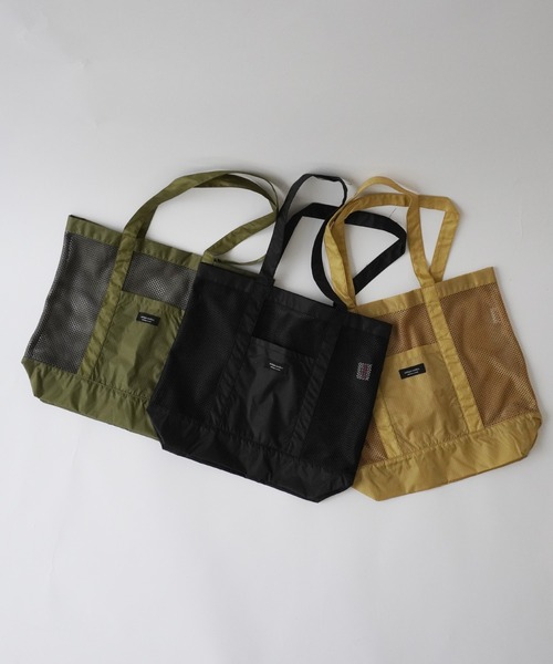 United Athle（ユナイテッドアスレ）の「【 UNITED ATHLE / ユナイテッドアスレ 】 antique andico ライトナイロン リップストップ メッシュ トートバッグ（トートバッグ・レディース・ベージュ/ブラック/カーキ・FREE）」の19枚目の写真