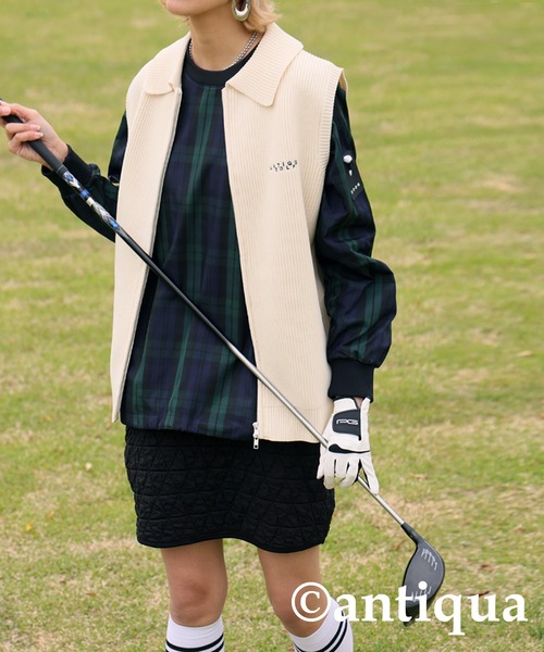 antiqua（アンティカ）の「スポンジニットベスト（ベスト・レディース・アイボリー/ブラック・M/L）」の7枚目の写真