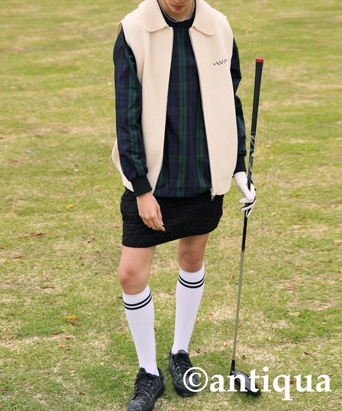 antiqua（アンティカ）の「スポンジニットベスト（ベスト・レディース・アイボリー/ブラック・M/L）」の8枚目の写真