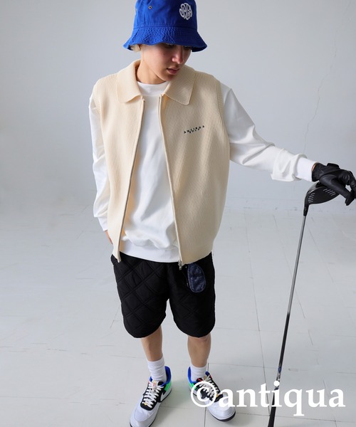 antiqua（アンティカ）の「スポンジニットベスト（ベスト・レディース・アイボリー/ブラック・M/L）」の14枚目の写真