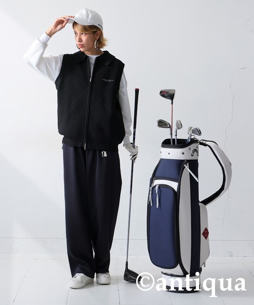 antiqua（アンティカ）の「スポンジニットベスト（ベスト・レディース・アイボリー/ブラック・M/L）」の21枚目の写真