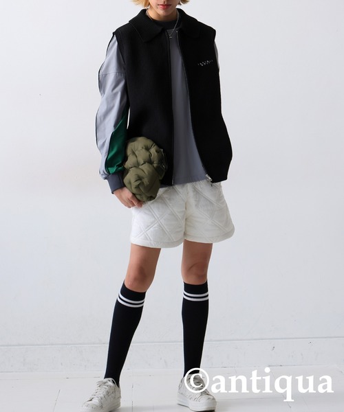 antiqua（アンティカ）の「スポンジニットベスト（ベスト・レディース・アイボリー/ブラック・M/L）」の22枚目の写真