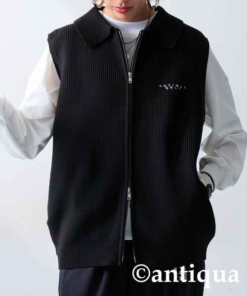 antiqua（アンティカ）の「スポンジニットベスト（ベスト・レディース・アイボリー/ブラック・M/L）」の17枚目の写真