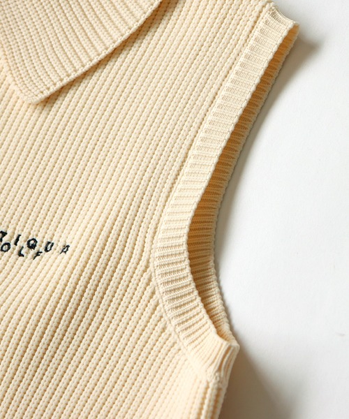 antiqua（アンティカ）の「スポンジニットベスト（ベスト・レディース・アイボリー/ブラック・M/L）」の3枚目の写真