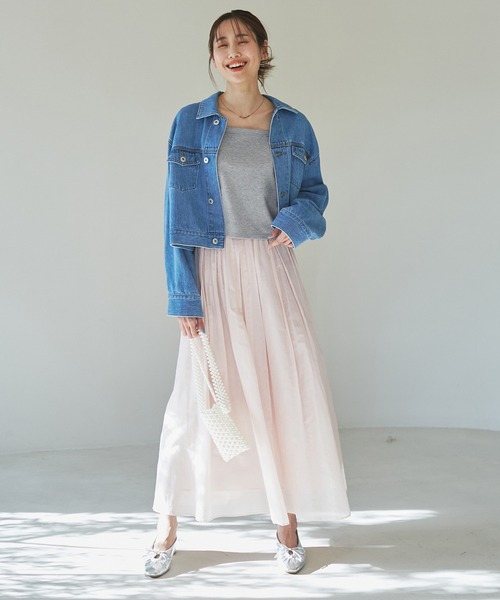 ROPE' PICNIC(ロペピクニック)の「クロップドテレコタンクインナー(タンクトップ・レディース・ブラック/グレー/ホワイト系その他/キナリ・38)」の10枚目の写真