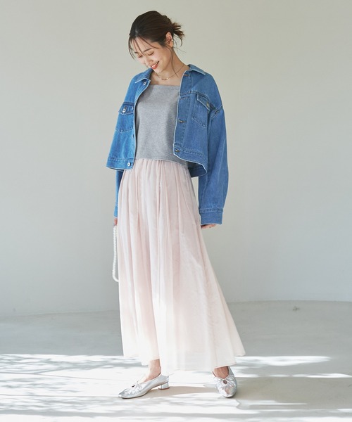 ROPE' PICNIC(ロペピクニック)の「クロップドテレコタンクインナー(タンクトップ・レディース・ブラック/グレー/ホワイト系その他/キナリ・38)」の11枚目の写真