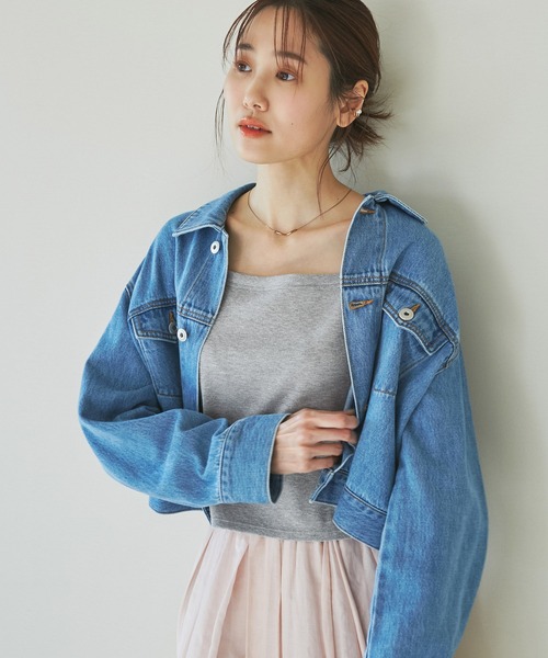 ROPE' PICNIC(ロペピクニック)の「クロップドテレコタンクインナー(タンクトップ・レディース・ブラック/グレー/ホワイト系その他/キナリ・38)」の13枚目の写真