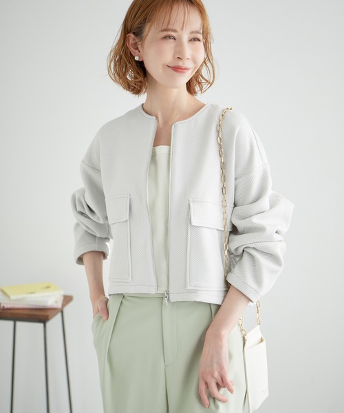 ROPÉ エレガンスジャガードブルゾン ROPÉ エレガンスジャガードブルゾン