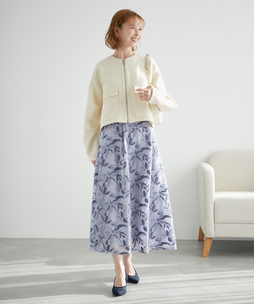 ROPE' PICNIC（ロペピクニック）の「カルゼフクレジャガードブルゾン（ブルゾン・レディース・ブラック/オフホワイト/ライトグレー・38）」の14枚目の写真