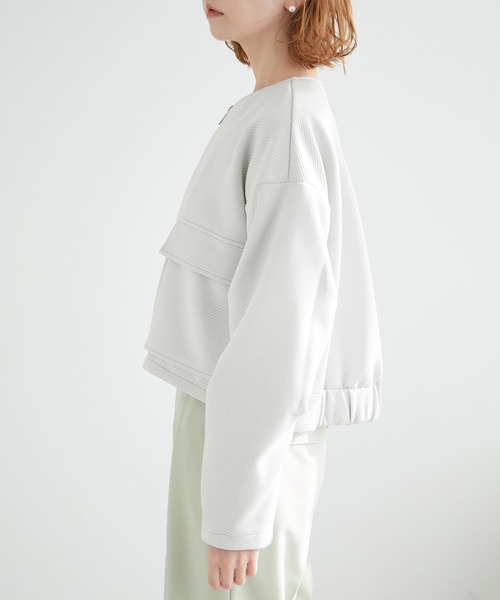 ROPE' PICNIC（ロペピクニック）の「カルゼフクレジャガードブルゾン（ブルゾン・レディース・ブラック/オフホワイト/ライトグレー・38）」の19枚目の写真