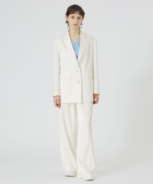 LOVELESS（ラブレス）の「【セットアップ対応】オックスリネーラジャケット（テーラードジャケット・レディース・ベージュ系その他/オフホワイト・34/36）」の4枚目の写真