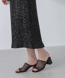 NANO universe | チャンキーヒールメッシュサンダル(サンダル)