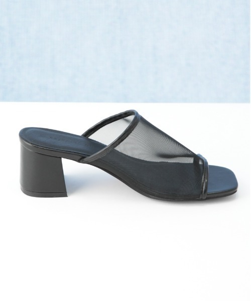 NANO universe（ナノユニバース）の「チャンキーヒールメッシュサンダル（サンダル・レディース・ブラック/イエロー・36/37/38）」の7枚目の写真