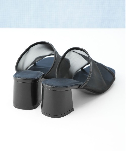 NANO universe（ナノユニバース）の「チャンキーヒールメッシュサンダル（サンダル・レディース・ブラック/イエロー・36/37/38）」の5枚目の写真