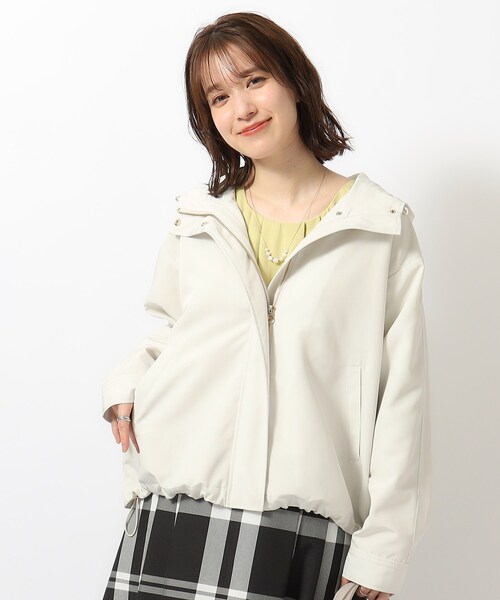 DRESKIP（ドレスキップ）の「◆【防花粉／撥水】かわいいもかっこいいも叶える 欲張りマンパ（ブルゾン・レディース・アイボリー/ブルー/ベージュ/ネイビー・02/03/04）」の2枚目の写真