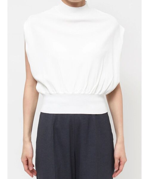 LAGUNAMOON(ラグナムーン)の「タックスリーブニットプルオーバー(ニット/セーター・レディース・ホワイト/ブラック/ブルー・FREE)」の4枚目の写真