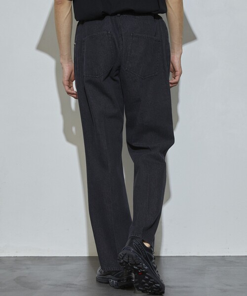 Firsthand（ファーストハンド）の「Firsthand/ファーストハンド オゾン加工ブラックデニム / センタープレス フレアデニムパンツ（デニムパンツ・メンズ・ブラック・MEDIUM/LARGE）」の12枚目の写真
