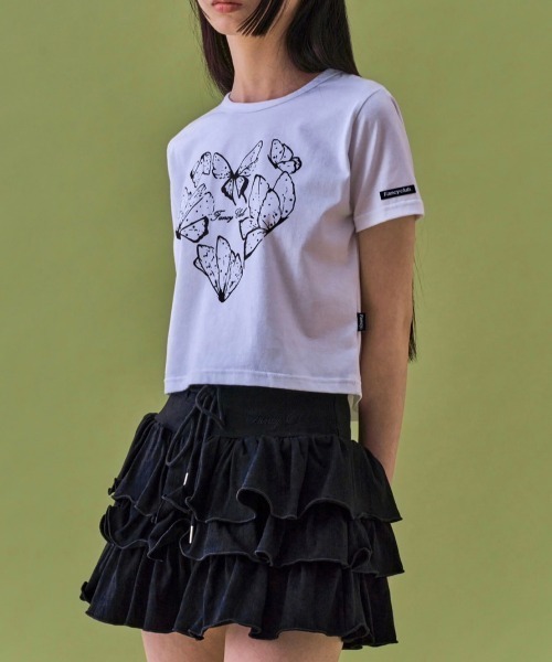 FANCY CLUB（ファンシークラブ）の「【FANCY CLUB】PUFF SWEAT CANCAN MINI SKIRT（スカート・レディース・ブラック/杢グレー・ONE SIZE）」の6枚目の写真