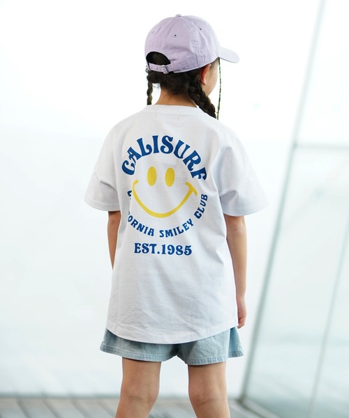 ムラサキスポーツ（ムラサキスポーツ）の「CALIFORNIA T-SHIRTS/カリフォルニア キッズ Tシャツ PTEE 242CF3ST193（Tシャツ/カットソー・キッズ・ホワイト×ピンク/ネイビー/グリーン/ホワイト×イエロー・130cm/140cm/150cm/160cm）」の2枚目の写真